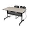Kobe Rectangle FlipTop Table, 48" W, 29" H, Laminate Top, Maple MKFTM4830PL44BK - alternate 1